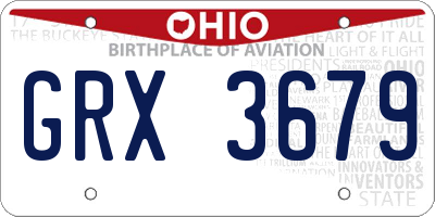 OH license plate GRX3679