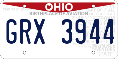 OH license plate GRX3944