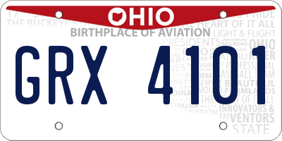 OH license plate GRX4101