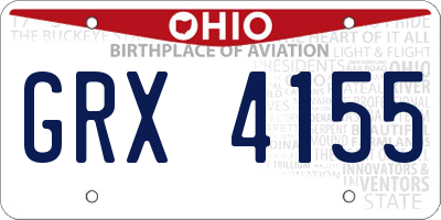 OH license plate GRX4155