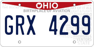 OH license plate GRX4299