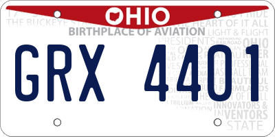 OH license plate GRX4401