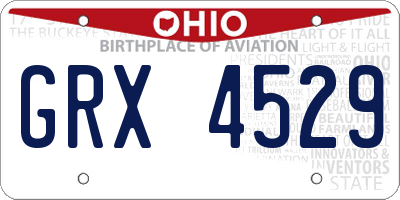 OH license plate GRX4529