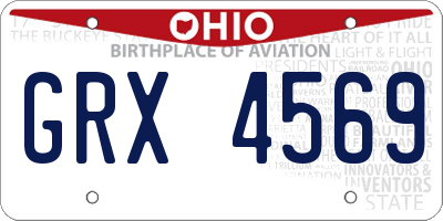 OH license plate GRX4569