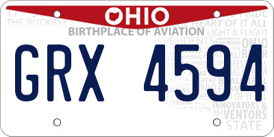 OH license plate GRX4594
