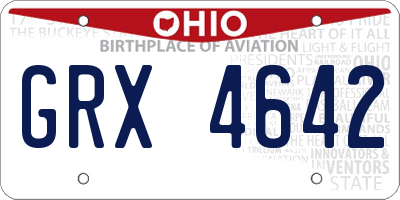 OH license plate GRX4642