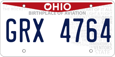 OH license plate GRX4764