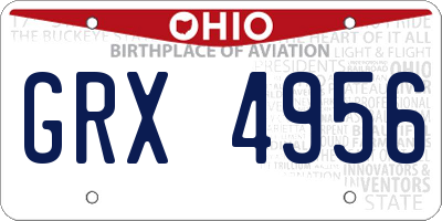 OH license plate GRX4956