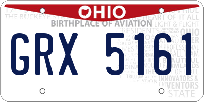 OH license plate GRX5161