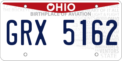OH license plate GRX5162