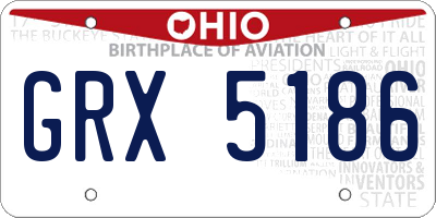 OH license plate GRX5186