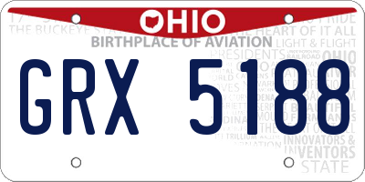 OH license plate GRX5188