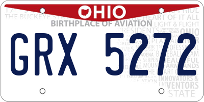 OH license plate GRX5272