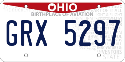 OH license plate GRX5297