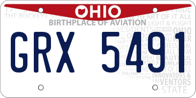 OH license plate GRX5491