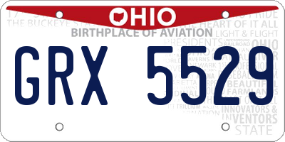 OH license plate GRX5529