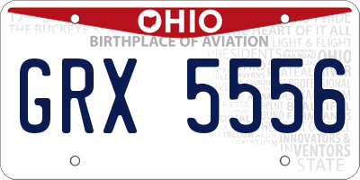 OH license plate GRX5556