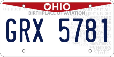 OH license plate GRX5781