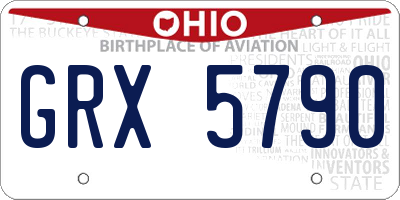 OH license plate GRX5790