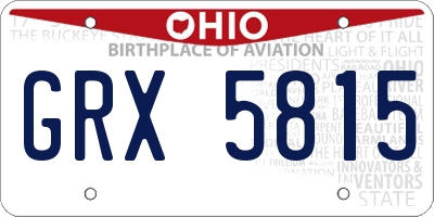OH license plate GRX5815