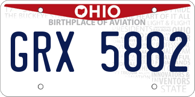 OH license plate GRX5882