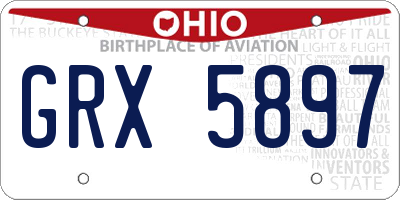 OH license plate GRX5897