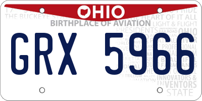 OH license plate GRX5966