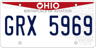 OH license plate GRX5969