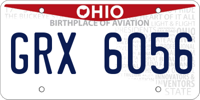 OH license plate GRX6056
