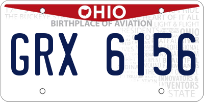 OH license plate GRX6156