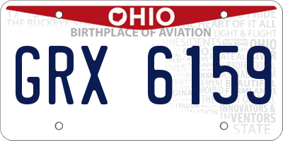 OH license plate GRX6159