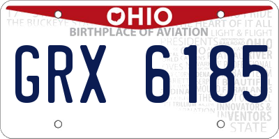 OH license plate GRX6185