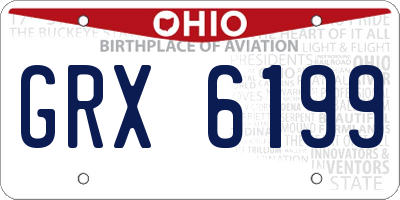 OH license plate GRX6199