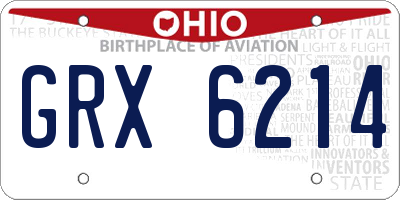 OH license plate GRX6214