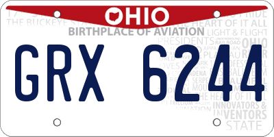 OH license plate GRX6244
