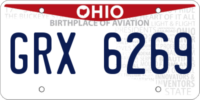 OH license plate GRX6269