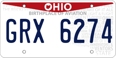 OH license plate GRX6274
