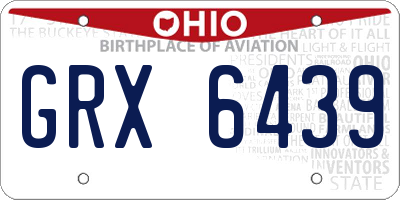 OH license plate GRX6439