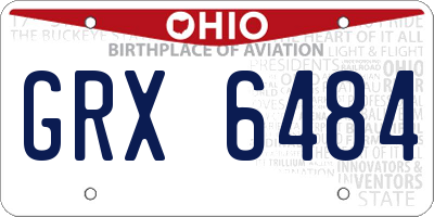OH license plate GRX6484