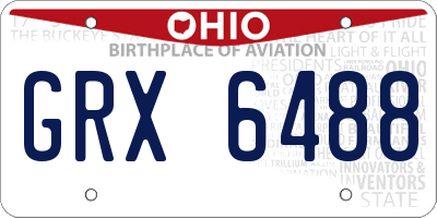 OH license plate GRX6488