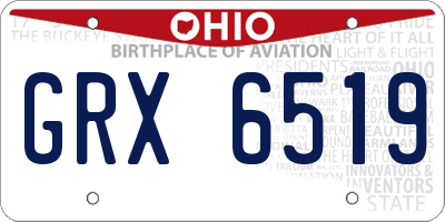 OH license plate GRX6519