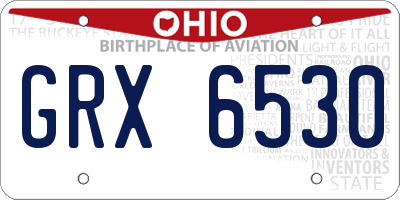 OH license plate GRX6530
