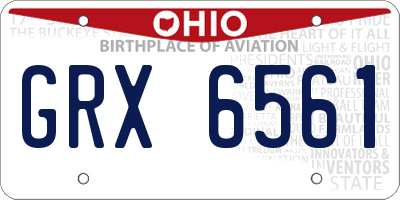 OH license plate GRX6561