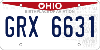 OH license plate GRX6631