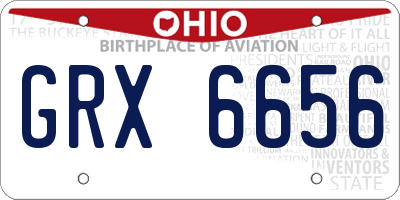 OH license plate GRX6656