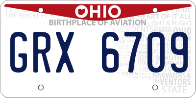 OH license plate GRX6709