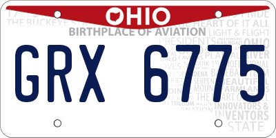 OH license plate GRX6775
