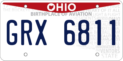 OH license plate GRX6811