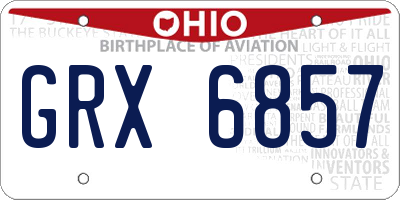 OH license plate GRX6857