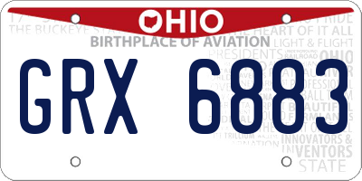 OH license plate GRX6883